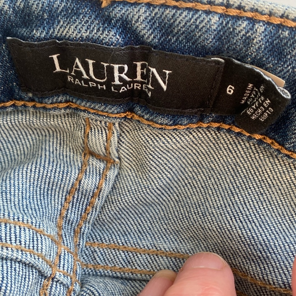 Lauren Ralph Lauren mid rise ankle length slightly distressed jeans size 6 NWOT - Picture 4 of 10